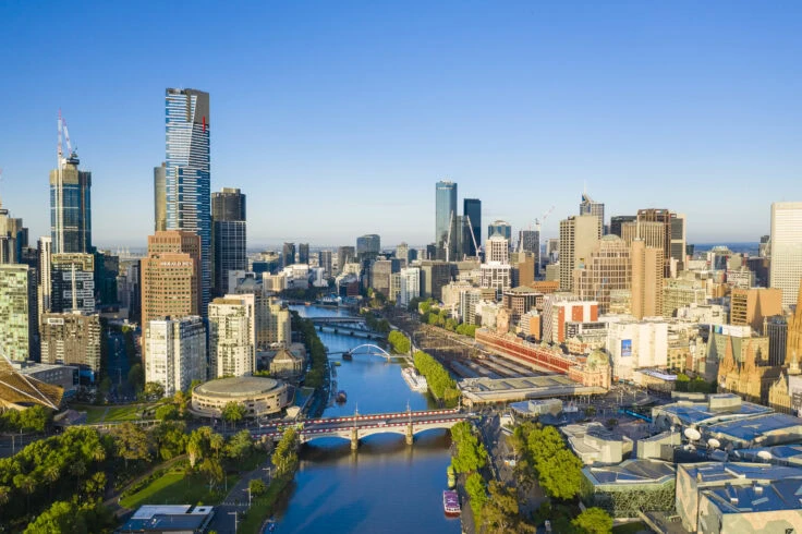 Aerial Viewof Melbourne Cbd In The Morning