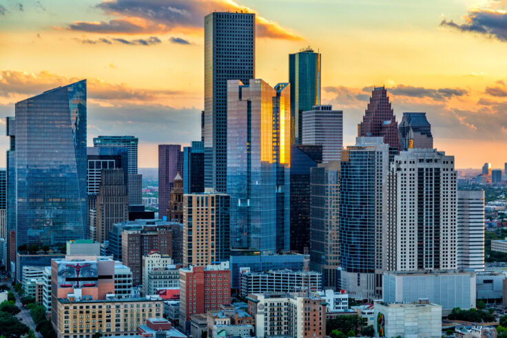 Houston Skyline At Dusk