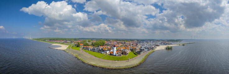 Urk Aerial View On The Former Island At The Ijsselmeer