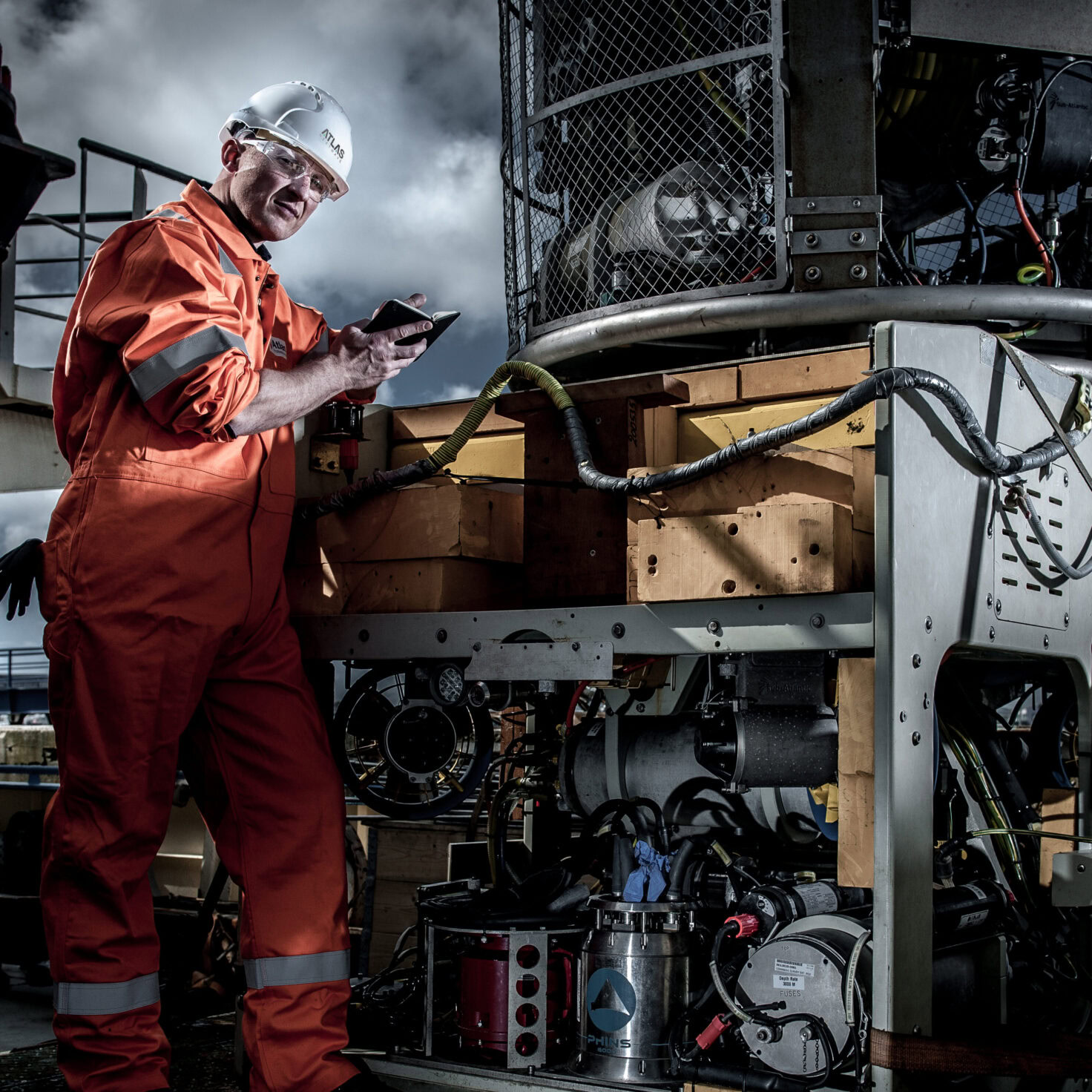 ROV professional working