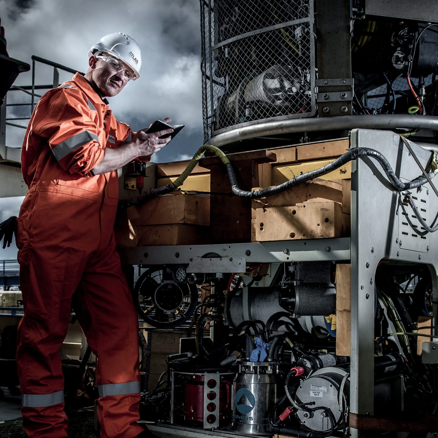 ROV professional working