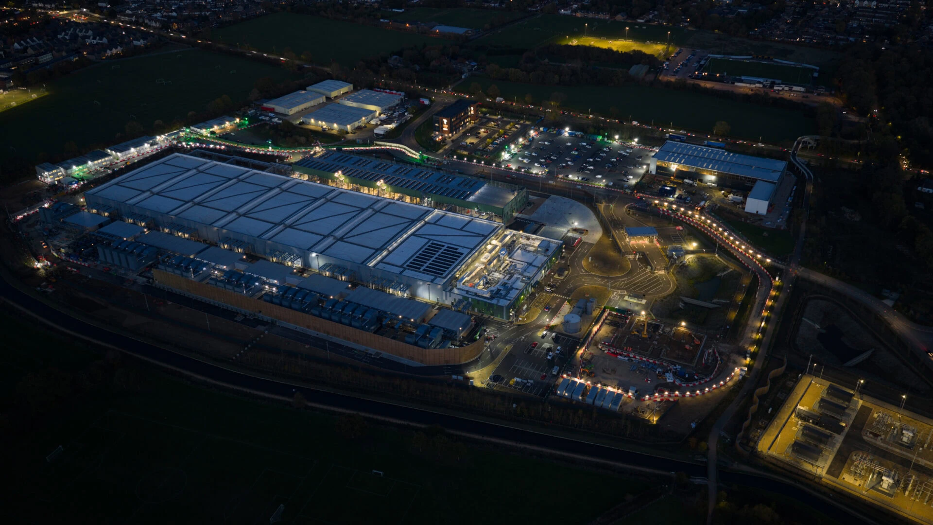 Data Center Under Construction At Waltham Cross, England.